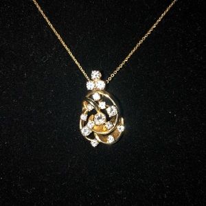 Diamond and gold pendant